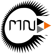 Logo de "Mes Numériques" : une roue dentelée avec à l'intérieur l'inscription "MN" suivie du logo PeerTube (un triangle composé de 4 triangles, orange, noir, gris, blanc)