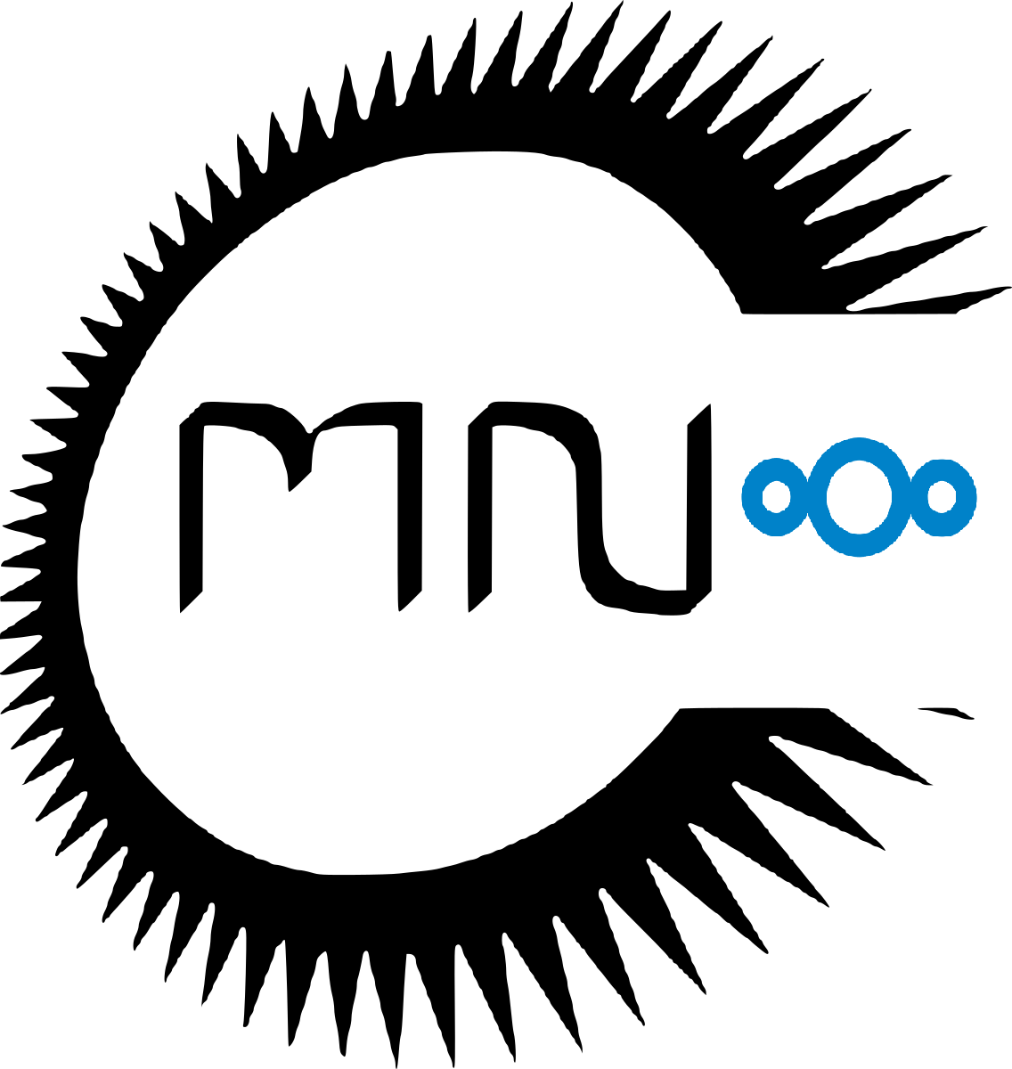 Logo de "Mes Numériques" : une inscription "MN" suivie du logo Nextcloud, à l'intérieur d'une roue dentelée
