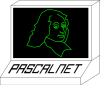 Blaise Pascal dans un ordinateur (style des années 70)