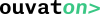 logo officiel, la police est de type monospace, le logo est décomposé en deux parties, "ouvat" est en noir et "on>" en vert