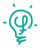ampoule avec initiales LF comme filament